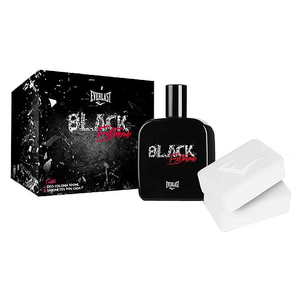 Black Extreme Everlast - Masculino - Deo Colônia - Perfume + Sabonete em Barra - Kit
