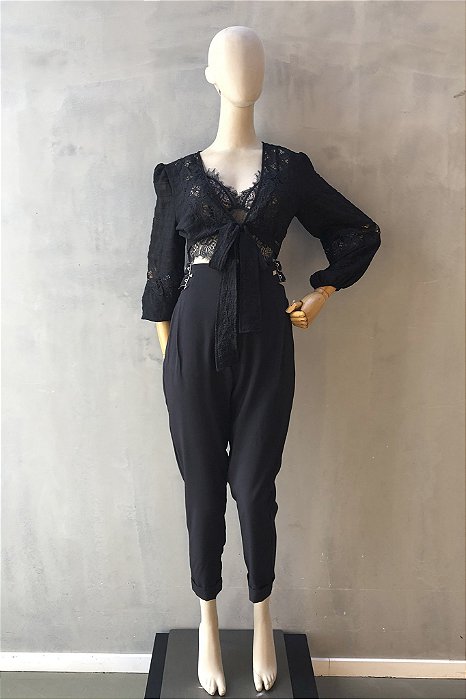 Conjunto Cyntia Preto MondaBelle