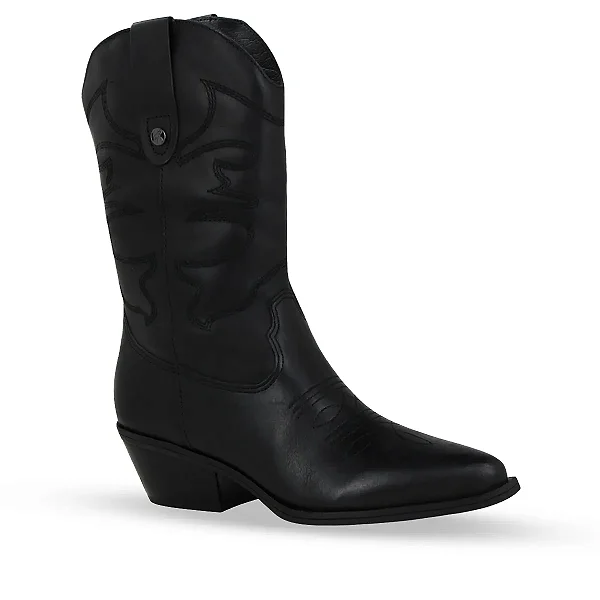 Bottero - Bota Western Couro Atanado Napoli Preto