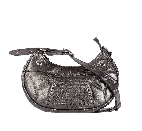 Luiza Barcelos - Bolsa Pequena Baguete Slim Grafite