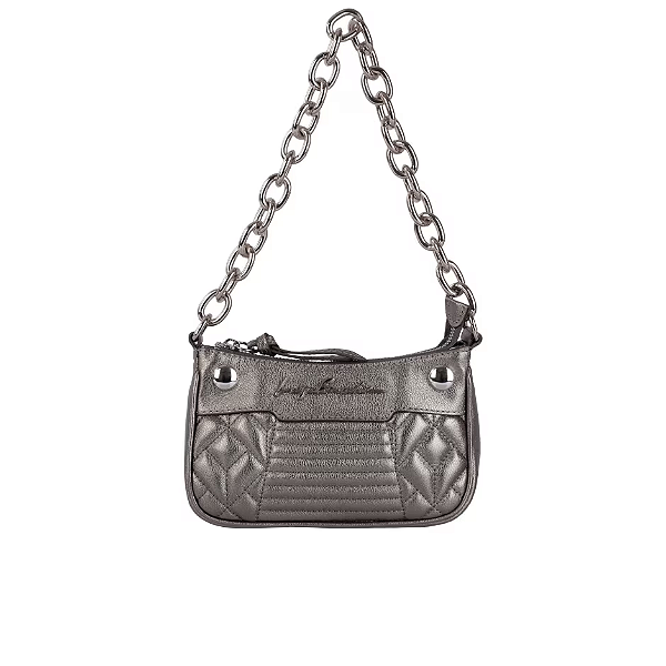 Luiza Barcelos - Bolsa Pequena Alça Corrente Ombro Metal Chumbo