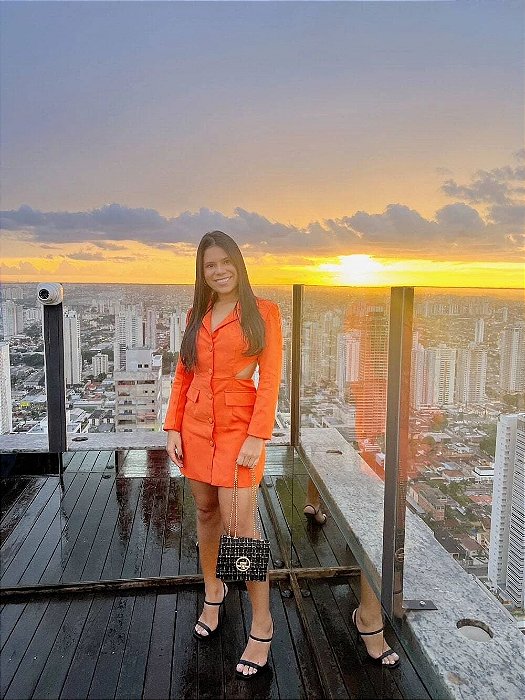 Blitz Closet - Blazer Vestido Laranja