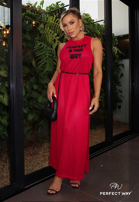 Perfect Way - Vestido Longuete Vermelho