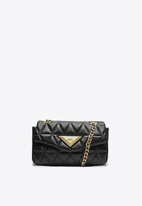 Schutz - Bolsa Média Tiracolo Matelassê Preta