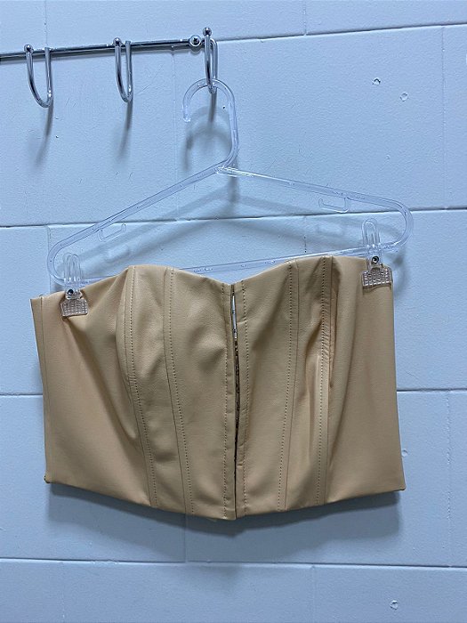 Lily Belle - Cropped Courino Bege