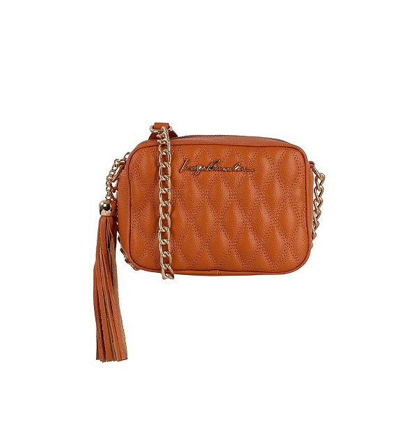 Luiza Barcelos - Bolsa Pequena Clássica Corrente Laranja
