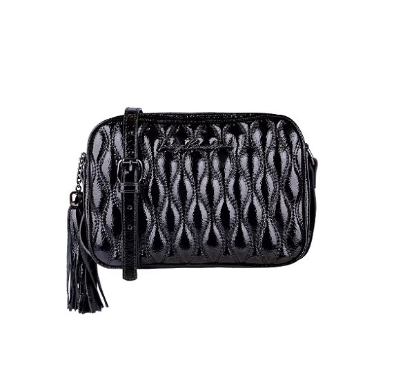 Luiza Barcelos - Bolsa Verniz Leather Preto Média