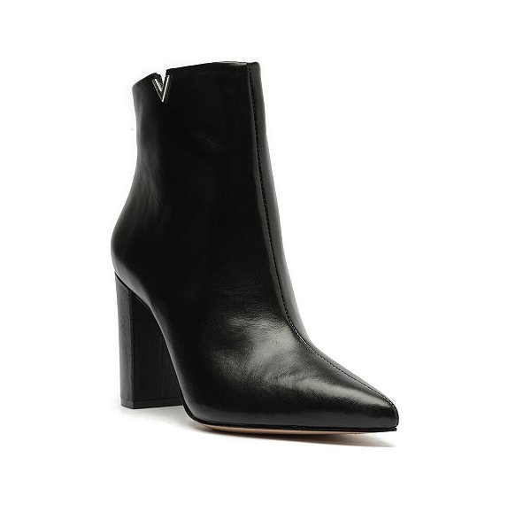 Schutz - Bota Triangle Salto Bloco Couro Preto