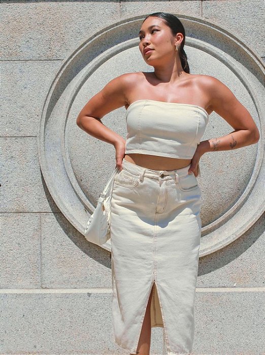 Name Brasil  - Cropped Off White