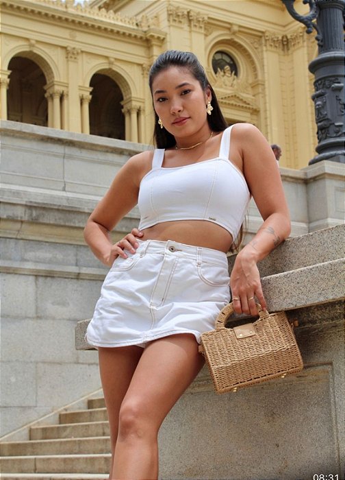 Namie Brasil  - Cropped Jeans Off White