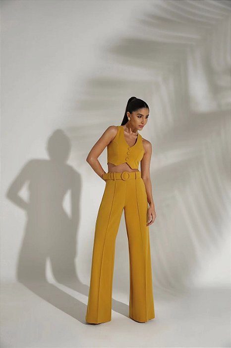 Splash - Conjunto Colete Marilyn Mostarda