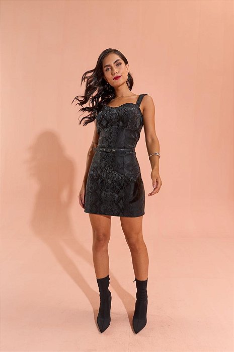 Flor Linda - Vestido Snake Texturizado