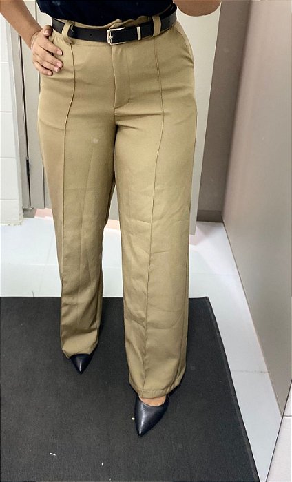 Roma - Calça Pantalona Nude