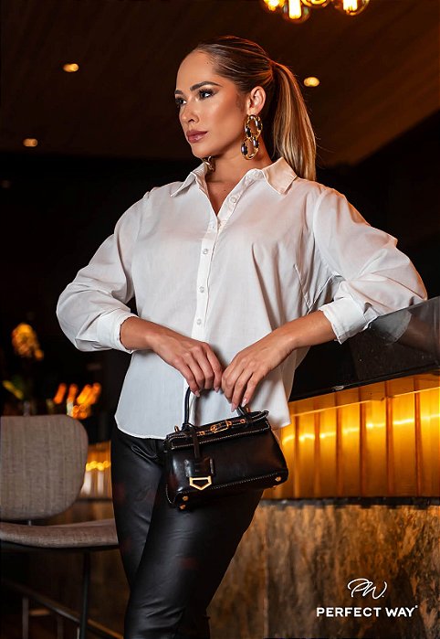 Perfect Way - Camisa Vista e Punhos Off White