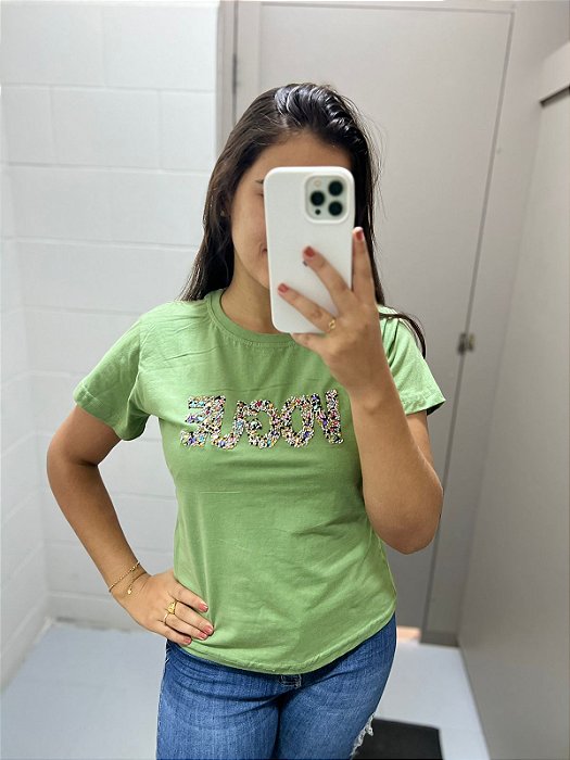 Roma - T-shirt Verde Det Pedras
