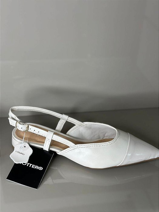 Bottero - Sapatilha Off White Verniz