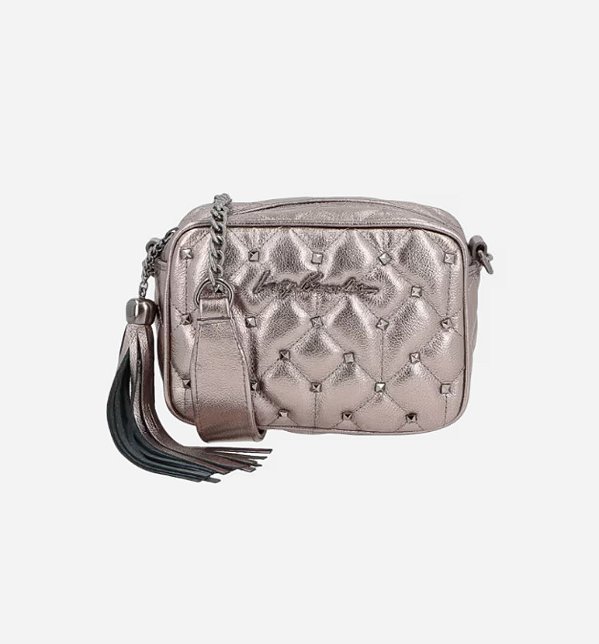 Luiza Barcelos - Bolsa Metal Leather Titânio