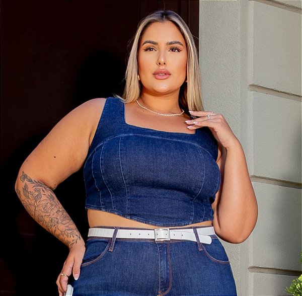 Blubetty - Cropped Corselet Jeans