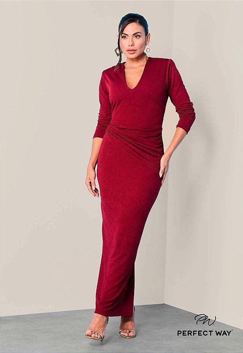 Perfect Way - Vestido Maxi Midi com Ombreira