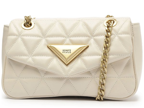 Schutz - Bolsa Grande Couro Matelassê Branca