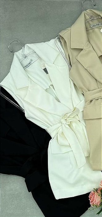 Vick Star  - Colete Alfaiataria Gê Branco