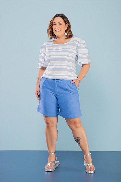 Benedita Plus Size - Blusa Listras