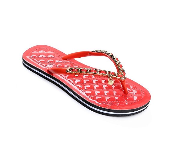Santa Lolla - Chinelo Flip Flop Verniz Tangerina