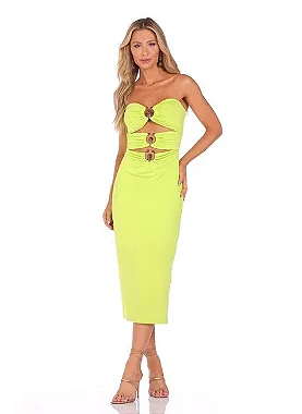 Luleg - Vestido Midi Jersey Det Metais