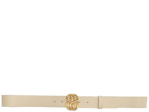 Schutz - Cinto Couro Off White