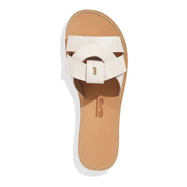 Santa Lolla - Rasteira Couro Nobre Off White