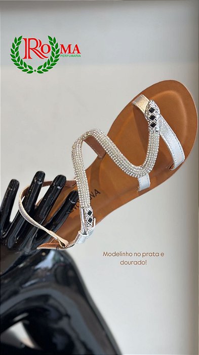 Fenômena - Sandália Cobra Prata
