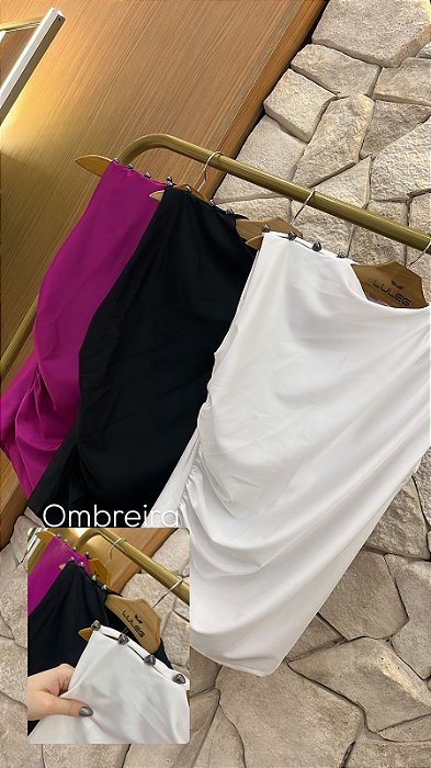 Luleg - Blusa Justa Drapeada Viber Branca