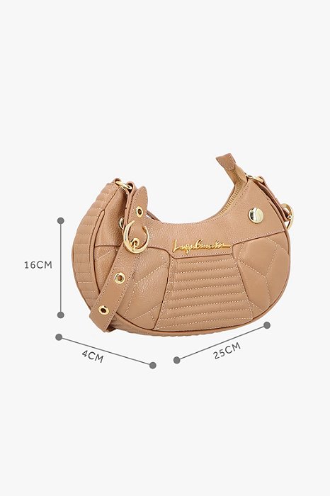 Luiza Barcelos - Bolsa Baguete Couro Slim Bege