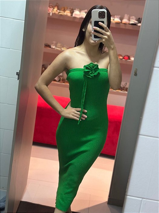 Roma - Vestido Tricô Verde