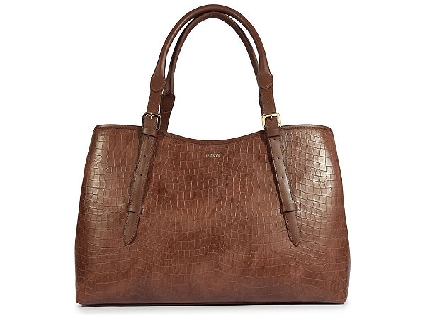 Schutz - Bolsa Grande Tote Maeve Croco Marrom