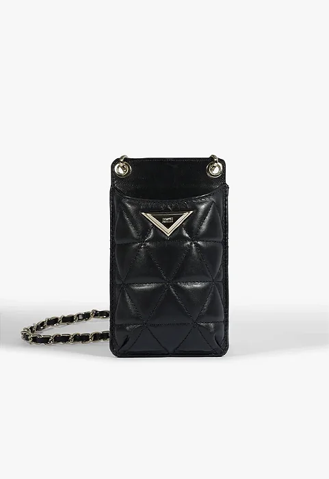 Schutz - Porta Celular Preto Couro