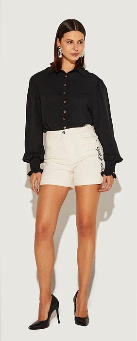Onça Preta - Camisa Feminina Det Mangas