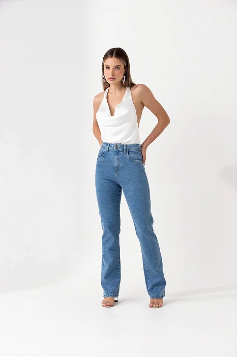BLD - Calça Reta Paula Jeans Claro