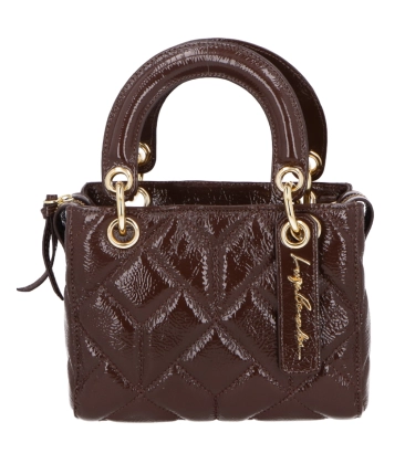 Luiza Barcelos - Bolsa Pequena Verniz Show Coffe