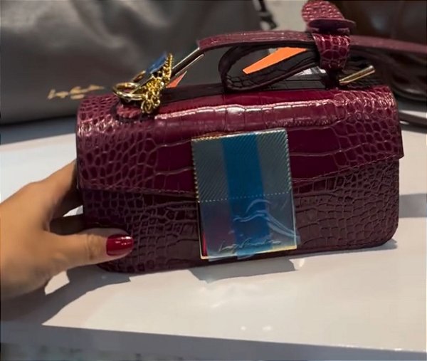 Luiza Barcelos - Bolsa Croco Marsala