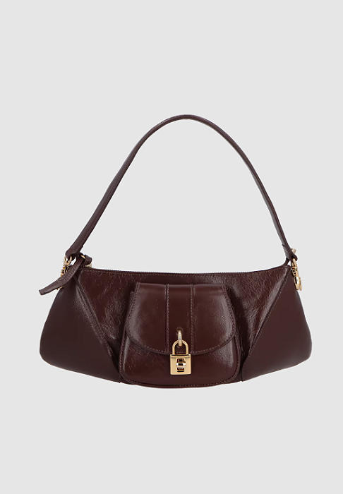 Luiza Barcelos - Bolsa Baguete Média Café