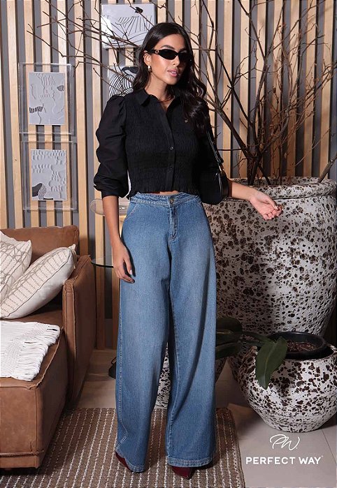 Perfect Way - Camisa Feminina Vista e Punhos