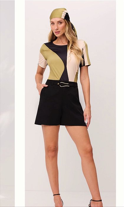 Charry - Blusa Ajustada Estampada