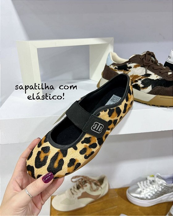 Bottero - Sapatilha Tênis Leopardo