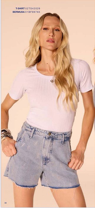 Onça Preta - Short Jeans Brilho