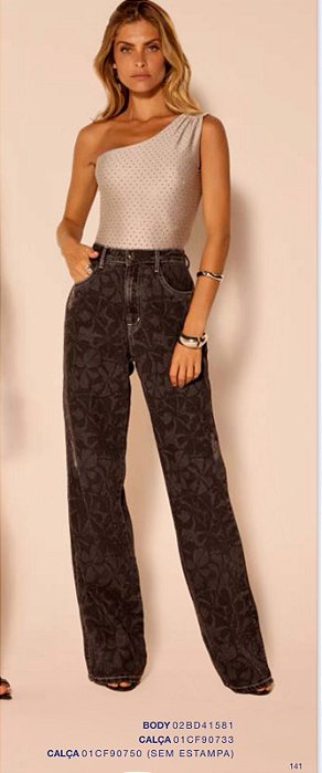 Onça Preta - Calça Flare Strass