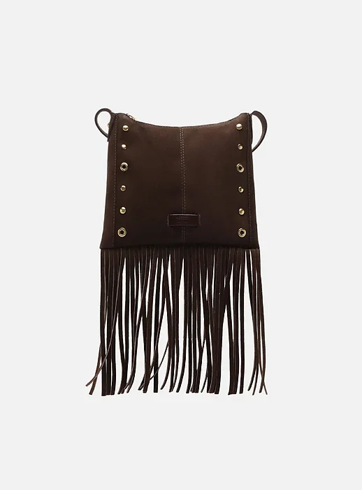Arezzo - Bolsa Tiracolo Preto Franjas