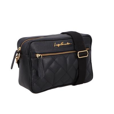 Luiza Barcelos - Bolsa Média Couro Preto Matelassê
