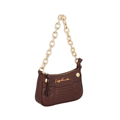 Luiza Barcelos - Bolsa Pequena Alça De Corrente Ombro Coffe