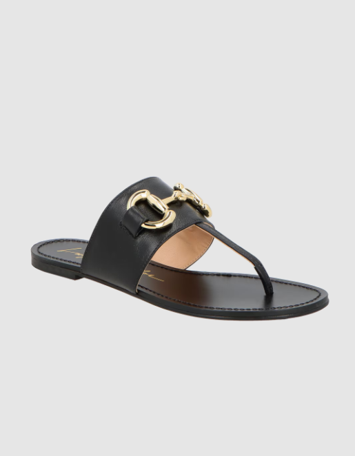 Luiza Barcelos - Rasteira Couro Preto